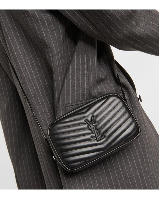 Saint Laurent Black Lou Mini Quilted Leather Camera Bag