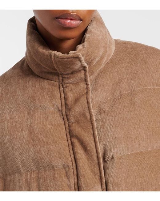 Brunello Cucinelli Brown Daunenweste Monili Aus Cord