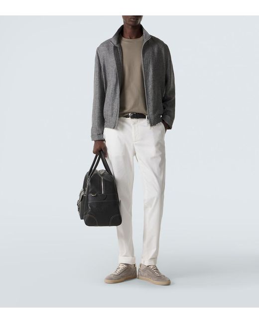 Brunello Cucinelli Gray Cotton Jersey T-Shirt for men
