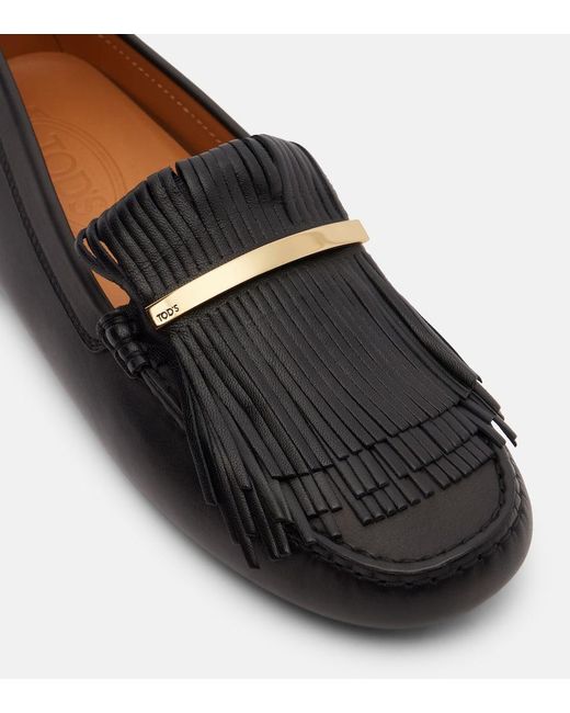 Mocassins Gommino En Cuir Tod's en coloris Black