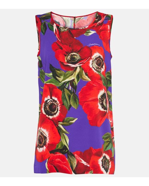 Top Anemone di Dolce & Gabbana in Red