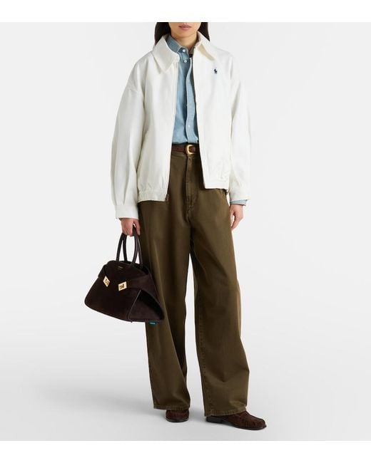Polo Ralph Lauren White Cotton Blouson Jacket