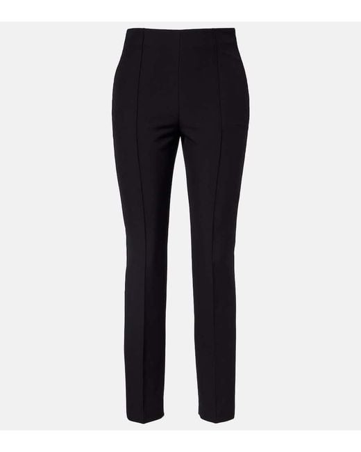 Roland Mouret Blue Crepe Slim Pants