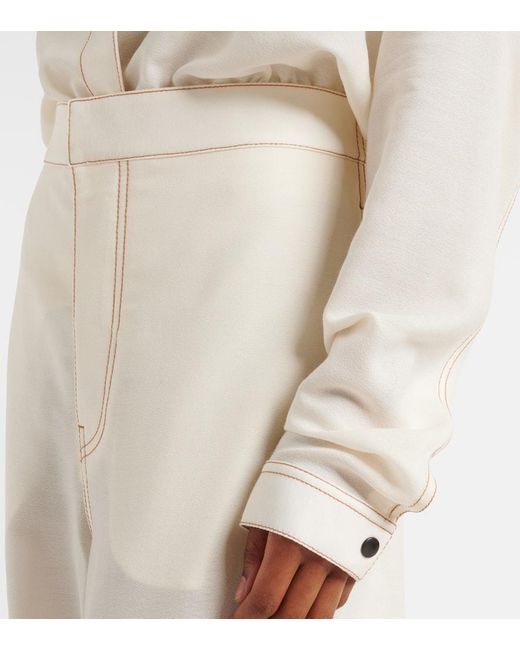 Alaïa White Hooded Wool-Blend Bodysuit