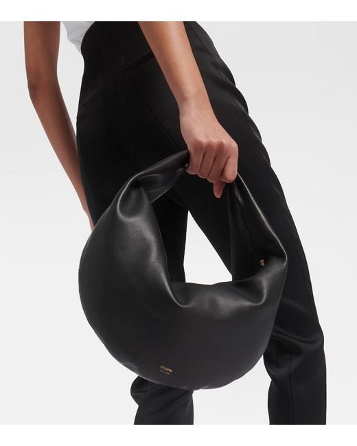 Khaite Black Olivia Medium Leather Shoulder Bag - Women's - Leather