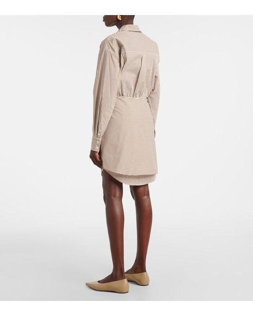 Veronica Beard Natural Roanoke Cotton-Blend Shirt Dress