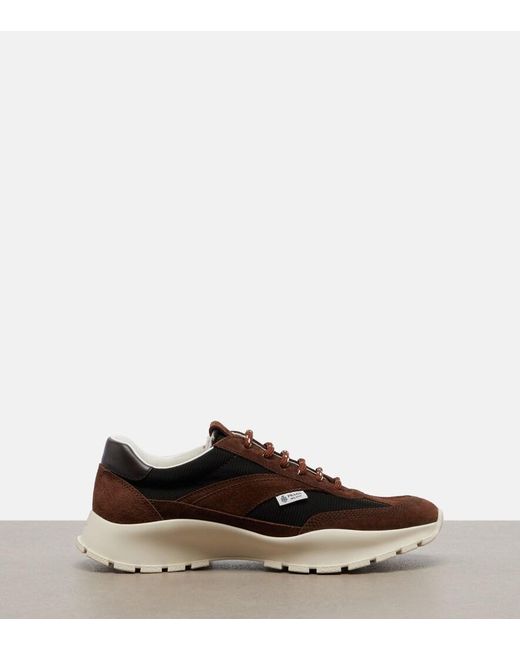 Prada Brown Suede Sneakers