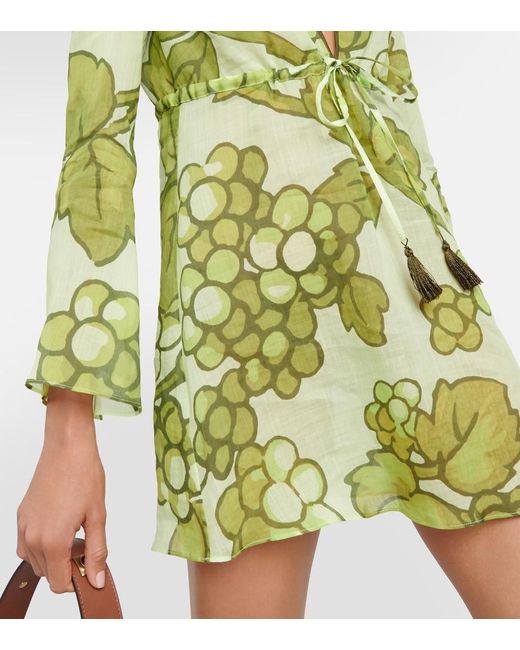 Etro Green Printed Ramie Tunic