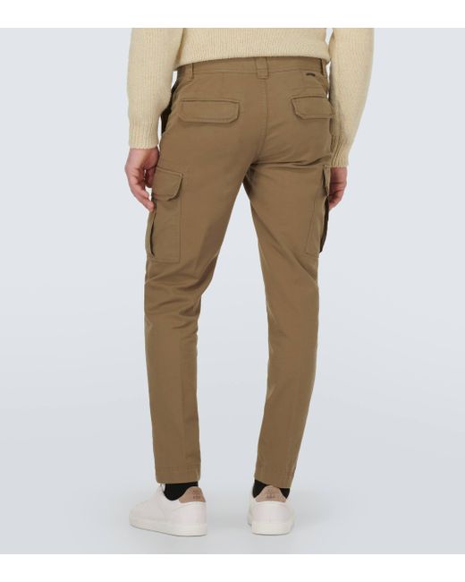 Incotex Green Cotton-blend Cargo Pants for men