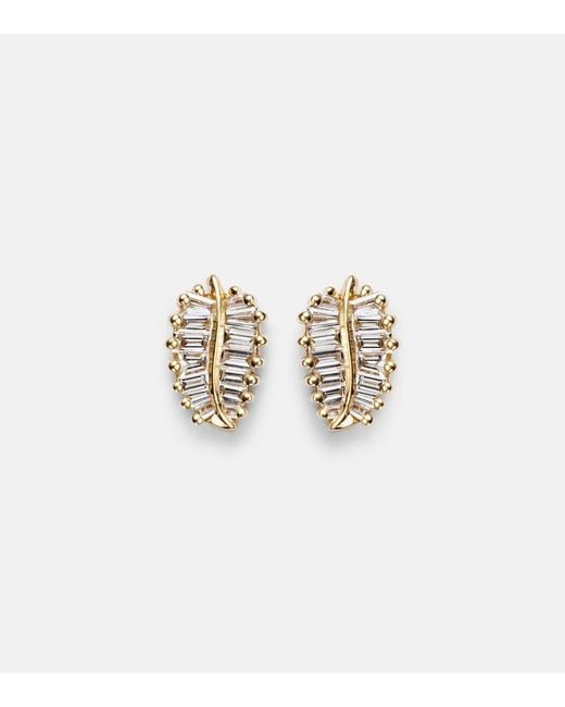 Anita Ko White Small 18Kt Earrings With Diamonds