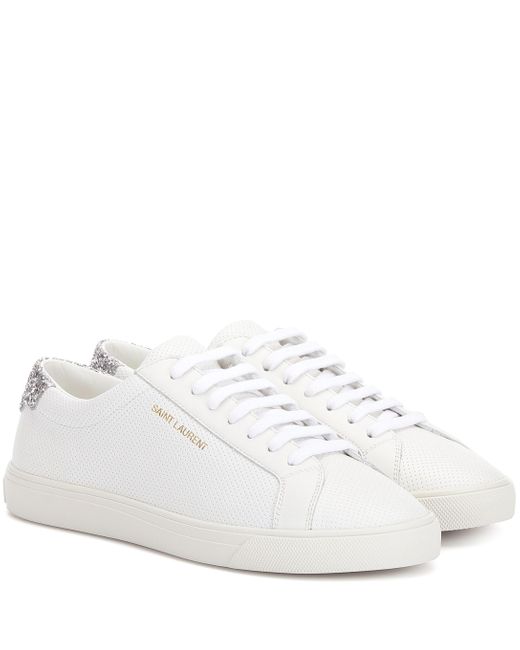 saint laurent andy sneakers in leather