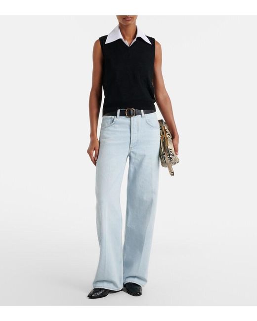 Citizens of Humanity Blue Ayla Wide-Leg Jeans