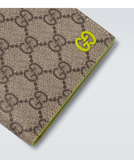 Gucci Gg Faltbrieftasche Mit Lindgrüner Innenseite in Brown für Herren