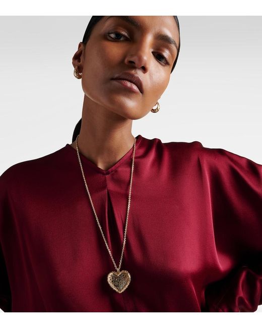 Sydney Evan White Puffy Icon Wallpaper Heart 14Kt Necklace With Diamonds