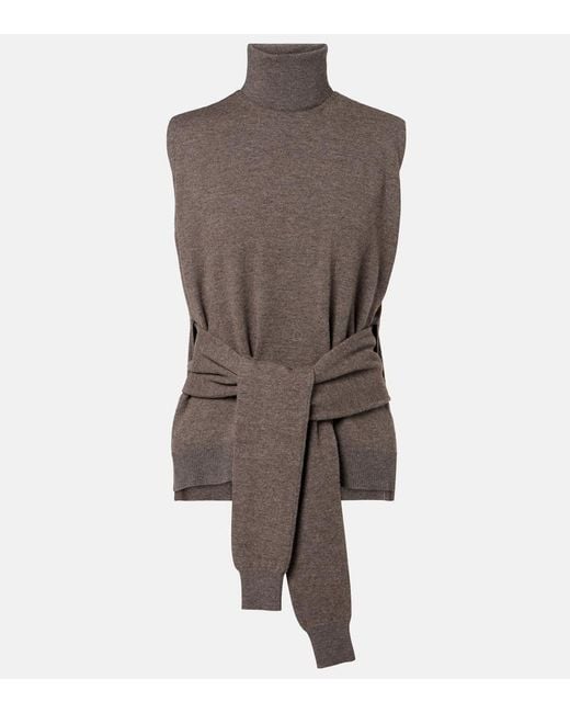 Rohe Brown Layered Wool And Cashmere-Blend Top