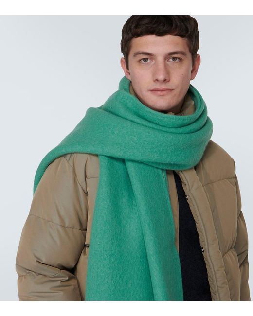 Auralee Schal aus einem Alpakawollgemisch in Green für Herren