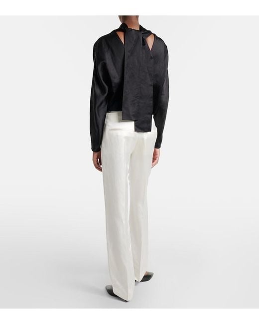 Totême White Straight Pants