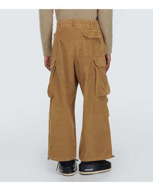 Alanui Natural Velvet Corduroy Cargo Pants for men