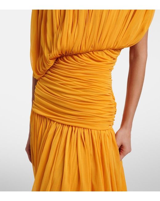 TOVE Metallic Gai Draped Jersey Gown