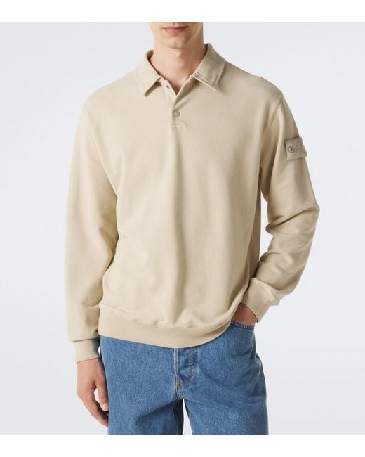 Pullover Polo Ghost di Stone Island in Natural da Uomo