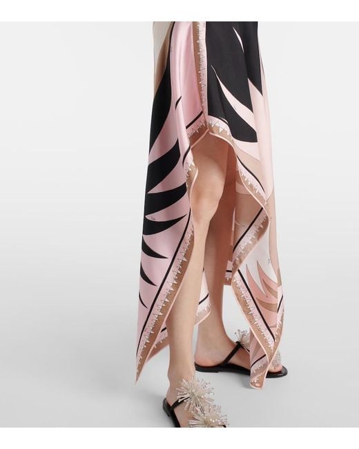 Emilio Pucci Black Stella Knitted Silk-Blend Midi Dress