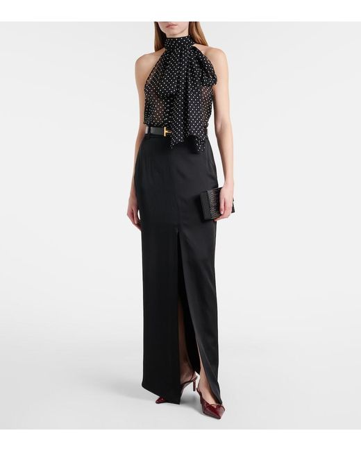 Tom Ford Brown Croc-Effect Leather Slingback Pumps
