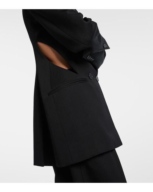 Givenchy Black Cutout Wool Blazer