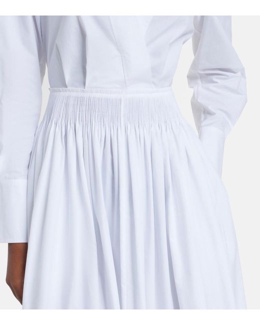 Joseph White Kathe Cotton Poplin Midi Dress