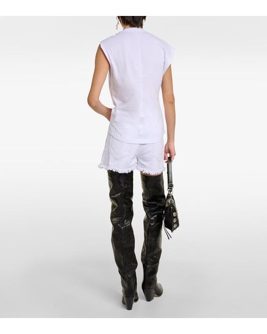 Isabel Marant White Nayda Cotton Jersey T-Shirt