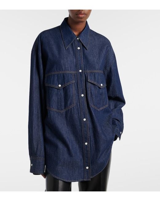 Khaite Blue Chemise Christensen En Denim Shirt