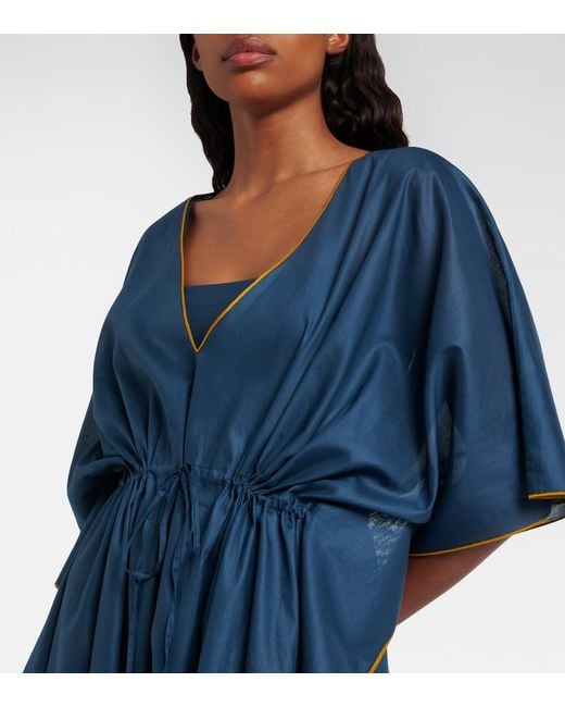 Eres Blue Voilier Cotton Kaftan
