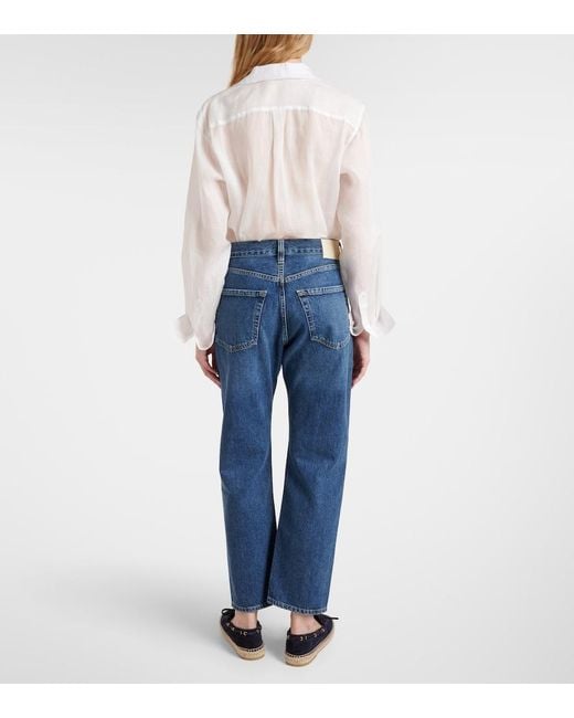 Citizens of Humanity Blue Winslow Mid-Rise Straight Jeans