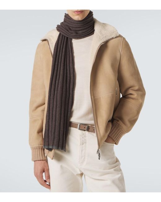 Sciarpa di Brunello Cucinelli in Brown da Uomo
