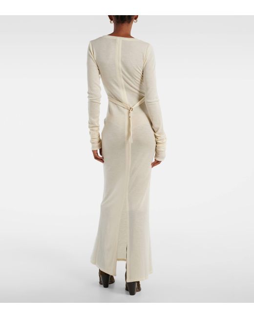 DIDU White Wool Maxi Dress