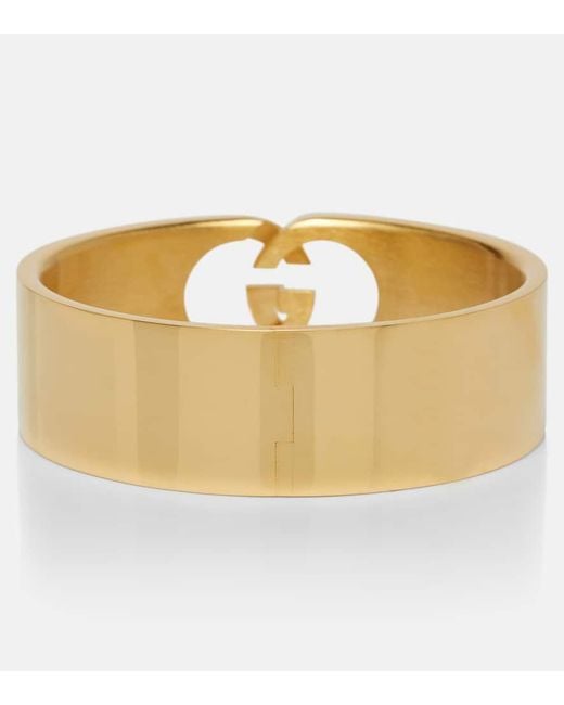 Gucci Metallic Gg Crystal-Embellished Bangle