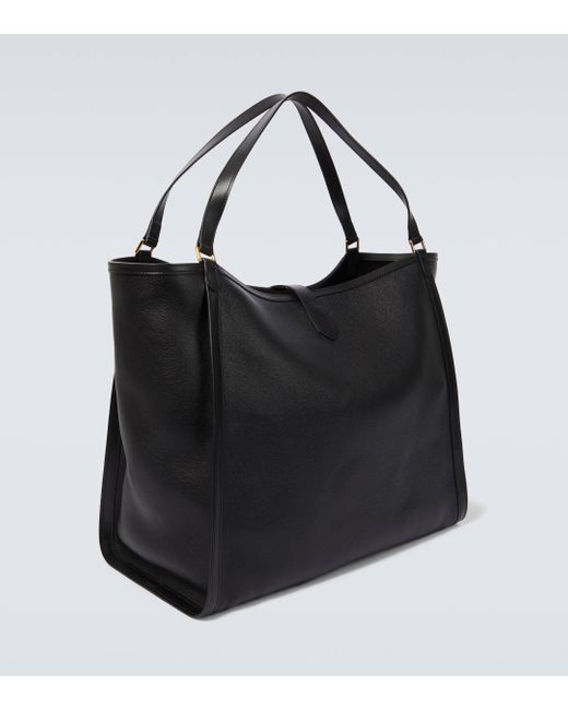 Tom Ford Black Leather Tote Bag for men