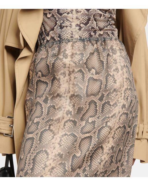 Falda Midi Desio De Organza Sportmax de color Natural