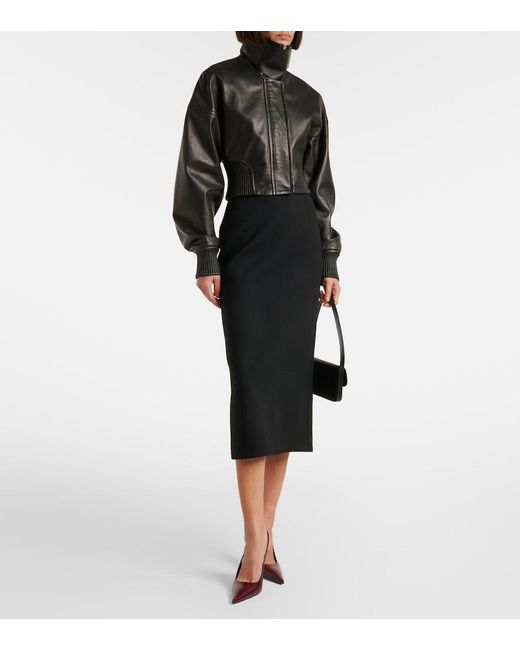 Victoria Beckham Red Victoria Leather Slingback Pumps