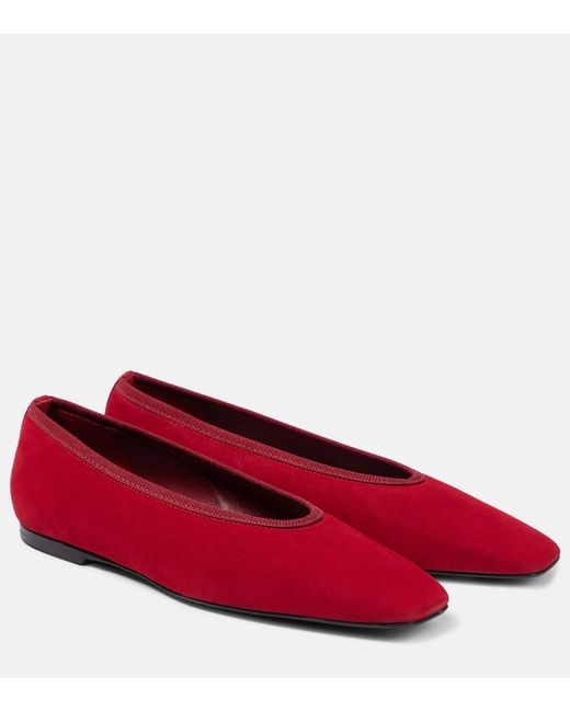 Totême  Red Minimalist Ballerinas
