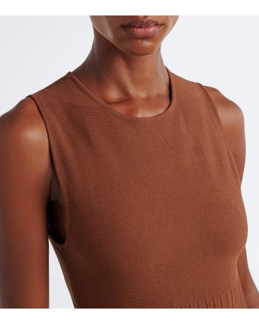 Abito Midi Elyse di Staud in Brown