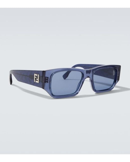 Fendi Eckige Sonnenbrille Ff Squared in Blue für Herren
