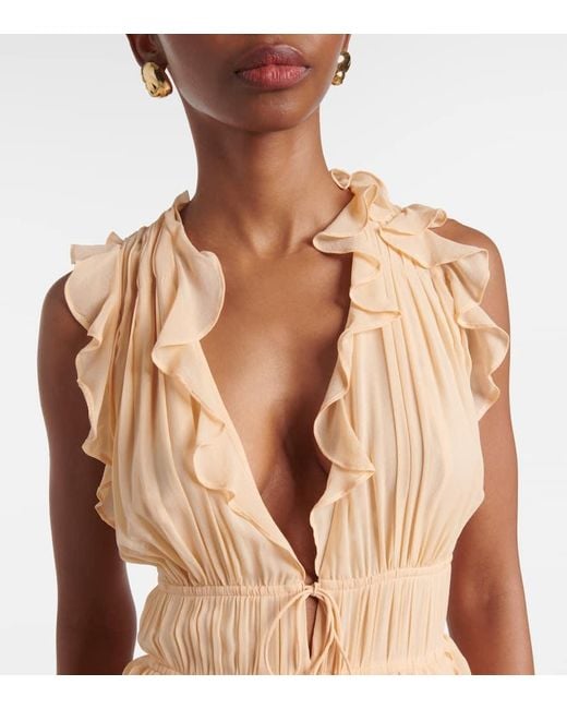 Ulla Johnson Natural Maxikleid Florella Aus Seide