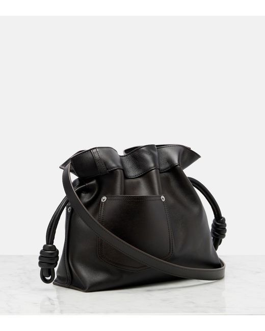 Loewe Black Flamenco Medium Leather Clutch