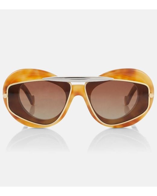 Loewe Brown Wing Aviator Sunglasses