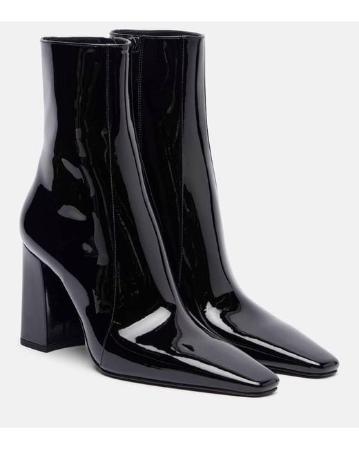 Botines Rainer 90 De Charol Saint Laurent de color Black
