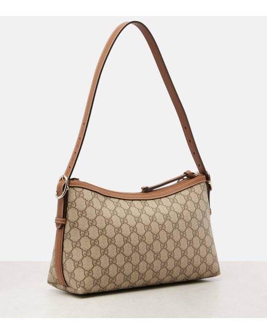 Gucci Brown Gg Emblem Medium Shoulder Bag