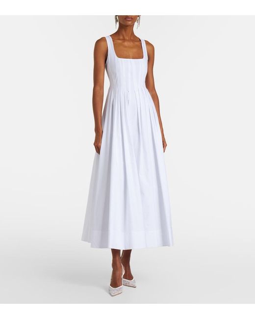 AMINA MUADDI White Anok Lace Slingback Pumps