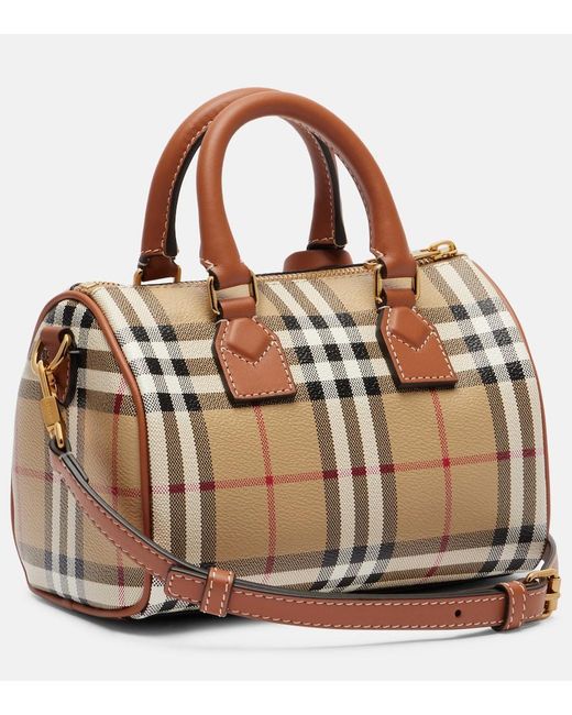 Borsa Check Mini di Burberry in Brown