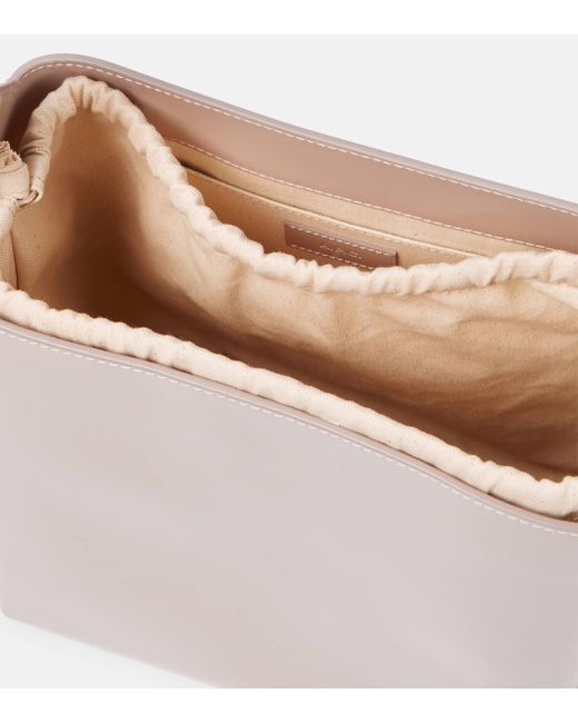 A.P.C. Gray Virginie Leather Shoulder Bag