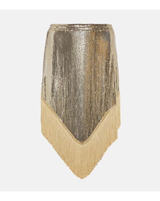 Rabanne Natural Embellished Miniskirt